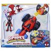 Hasbro Spidey a jeho úžasní přátelé Vozidlo se světlem a zvukem Glow Tech Techno-Racer + Figurka Miles Morales F4531