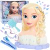 Panenka Velká hlava na česání a úpravu vlasů Deluxe Disney Princezna Elsa Frozen + doplňky