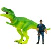 Sada dinosaurů, vozidlo s přívěsem, figurka lovce Savage Dino Adventure sound