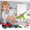 Sada dinosaurů, vozidlo s přívěsem, figurka lovce Savage Dino Adventure sound