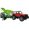 Sada dinosaurů, vozidlo s přívěsem, figurka lovce Savage Dino Adventure sound