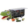 Dinosaur Truck Transport Springs 6pcs Lights Sounds Green