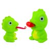 Gumový dinosaurus se zatahovacím jazykem zelený 8 cm