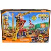 Tlapková patrola Rubble a jeho posádka Rubble&Crew Bark Yard Crane Tower Velký jeřábový set 60 cm Žlutý buldozer s figurkou a kinetickým pískem + příslušenství Zvuk