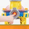 Tlapková patrola Rubble a jeho posádka Rubble&Crew Bark Yard Crane Tower Velký jeřábový set 60 cm Žlutý buldozer s figurkou a kinetickým pískem + příslušenství Zvuk