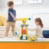 Tlapková patrola Rubble a jeho posádka Rubble&Crew Bark Yard Crane Tower Velký jeřábový set 60 cm Žlutý buldozer s figurkou a kinetickým pískem + příslušenství Zvuk