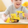 Tlapková patrola Rubble a jeho posádka Rubble&Crew Bark Yard Crane Tower Velký jeřábový set 60 cm Žlutý buldozer s figurkou a kinetickým pískem + příslušenství Zvuk