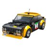 CaDA Building Blocks Závodní auto na dálkové ovládání 20 cm černé Fiat Abarth 131 Vozidlo 216 dílků RC Dual Mode