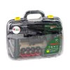 DIY sada v kufru šroubovák s bateriemi zelený