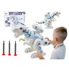 Robotický dinosaurus se střelbou šipek, světla, zvuky, bílý