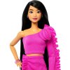 Barbie Sběratelská panenka Deluxe Style brunetka v růžových šatech