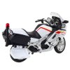 Motorka Kovová Světla Zvuky Bílá Červená Žluté pruhy 1:12