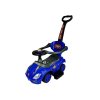 Batolata jezdí na tlačení spolu s rodičovskou rukojetí Mega Car 3v1 modrá