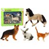 Set of Pet Figures Horse Dog Rabbit Cat 4 Pieces
