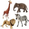 Schleich Sada Žirafa + Slon + Zebra + Lev