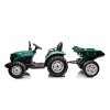 HC-306 Traktor Na Baterie S Přívěsem Tmavě Zelený 24V