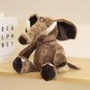 Plyšový Maskot Mazlík Slon S Velkýma Ušima Hnědý 22cm