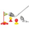 Golfová Sada Pro Děti Hole Míčky Vlajky Podložky 48ks