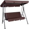 Zahradní Houpačka Pro Tři Houpací Polštáře Matrace Hnědá