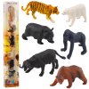 Sada Mini Figurek Divoká Zvířata Žirafa Zebra Lev 6–8cm 6 ks
