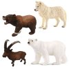 Schleich Sada Arktický Vlk + Lední Medvěd + Kamzík + Grizzly Medvěd