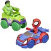 Marvel Spidey a Jeho Úžasní Kamarádi Sada Figurka Spidey s Vozidlem F1940 + Figurka Hulk s Vozidlem Smash Truck F3984
