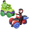 Marvel Spidey a Jeho Úžasní Kamarádi Sada Figurka Miles Morales s Vozidlem Techno Racer F1941 + Figurka Hulk s Vozidlem Smash Truck F3984