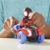 Marvel Spidey a Jeho Úžasní Kamarádi Sada Figurka Miles Morales s Vozidlem Techno Racer F1941 + Figurka Hulk s Vozidlem Smash Truck F3984