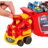 Hot Wheels Marvel Racerverse Transportér Hulkbuster HRY02 + 5 autíček RacerVerse Marvel HPN40