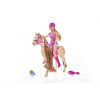 Velká sada Panenka Steffi s koněm pohybující hlavou Jízda na koni + doplňky