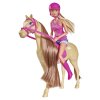 Velká sada Panenka Steffi s koněm pohybující hlavou Jízda na koni + doplňky