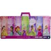 Sada panenek Disney Princezny 7 hrdinek v třpytivých šatech Ariel, Locika, Aurora, Popelka, Bella, Jasmína, Tiana