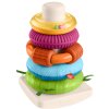 Barevná senzorická pyramida z kroužků 6 dílů