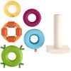 Barevná senzorická pyramida z kroužků 6 dílů