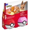 Stavebnice Pokémon 2 x Pokeball Charmander a Eevee 40 dílů
