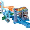 Hot Wheels Racerverse Jurassic World Crash & Splash Mořský Dinohon autodráha + vozidlo