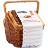 Malý proutěný piknikový koš Foot s příslušenstvím romantický 30 položek