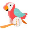 Malá noha Dřevěný dětský tlačný papoušek Lori