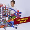 Velká garáž Super City 7 úrovní + 6 vozů a lokomotiva se zvukem a světlem