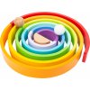 Malá noha Rainbow XL Montessori dřevěné puzzle