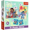 Trefl Disney Puzzle 2v1 + pexeso Lilo&Stitch Happy Day 3+