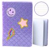 Linkovaný sešit Třpytivé nášivky Fialový B6 80 listů