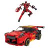 Robotické auto 2v1 Stavební kostky GT3 Červené 335 ks