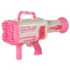 Stroj na mýdlové bubliny Elektrická pistole na mýdlové bubliny Růžová