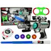 Sada Space Warrior Laser Gun Světelný meč Pouta Vrhač disků