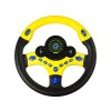 Interaktivní žlutý simulátor řízení volantu Zvuky Světla