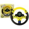 Interaktivní žlutý simulátor řízení volantu Zvuky Světla