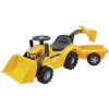 Ecoiffier Traktor se žlutým přívěsem Bagr Buldozer