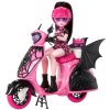 Panenka Monster High Draculaura na skútru Vamptastic Scooter