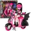 Panenka Monster High Draculaura na skútru Vamptastic Scooter